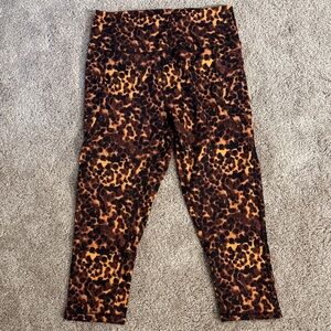 Gottex Brown Leopard Print Leggings